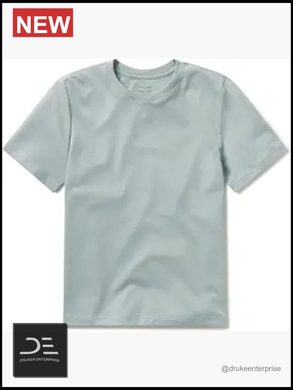 100% Organic Pima Cotton T-Shirt Buttery Soft Midweight Relaxed Fit Crew Neck